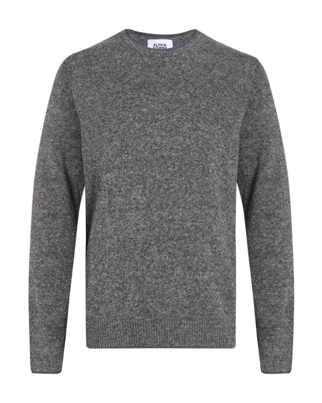 Alpha Studio Gray Sweater Virgin Wool, Polyamide for men