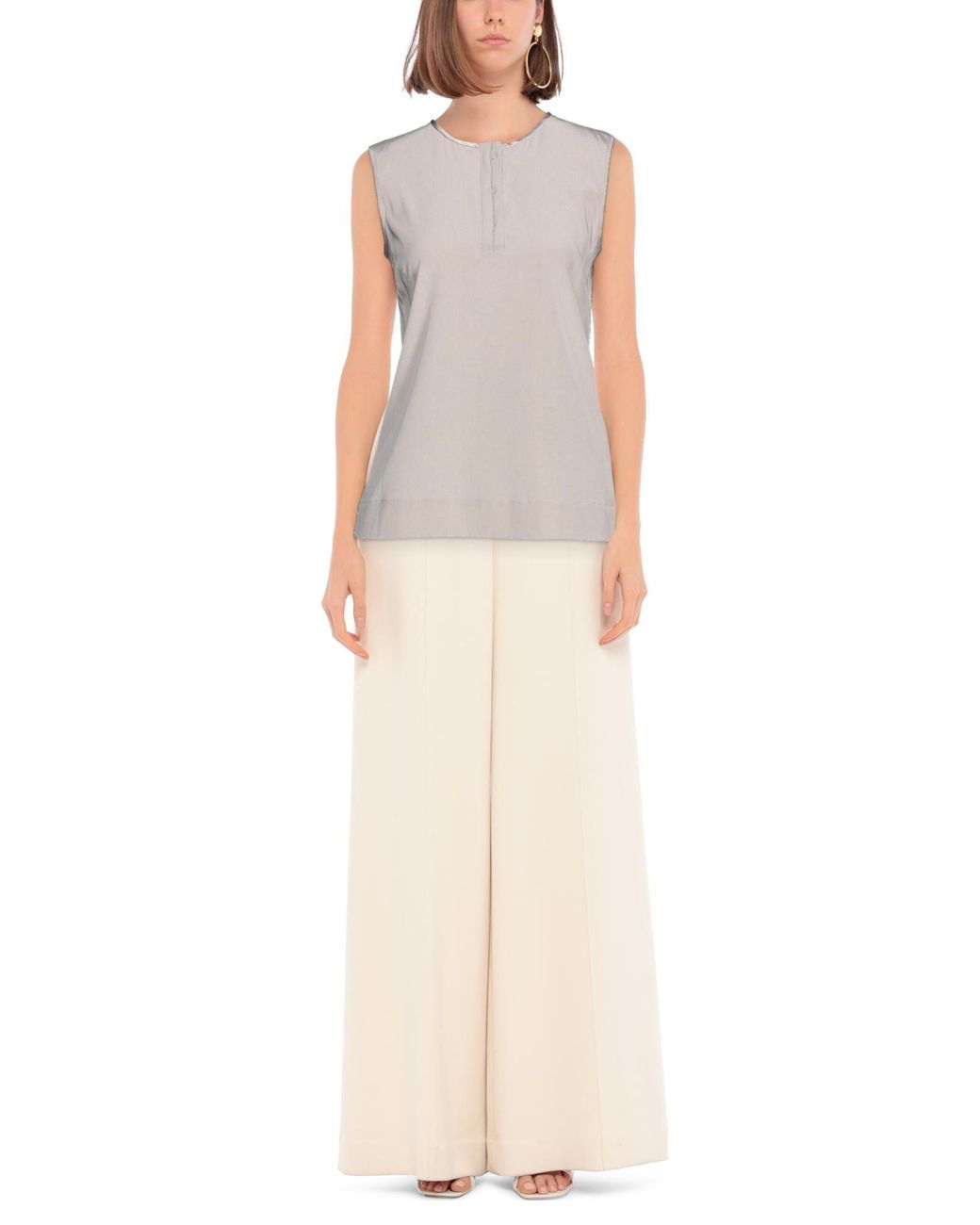 Peserico Gray Top Silk, Elastane