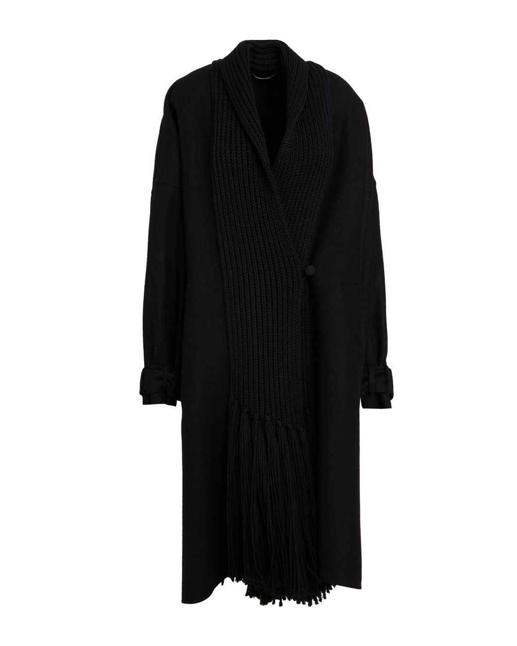 Ermanno Scervino Black Coat Virgin Wool, Merino Wool