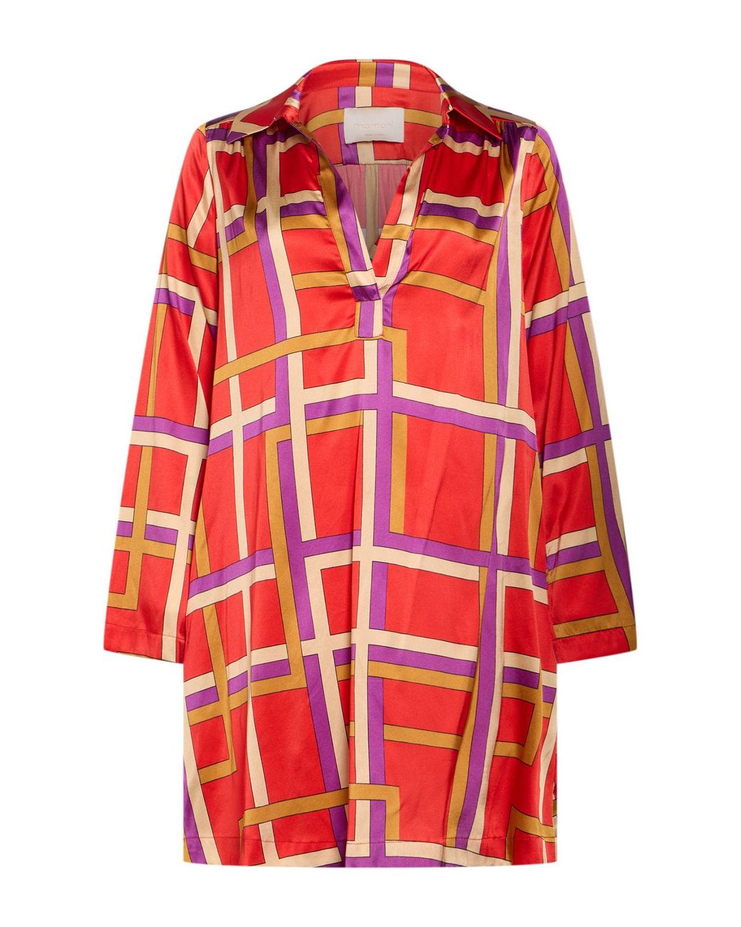Momoní Red Mini Dress Silk, Elastane