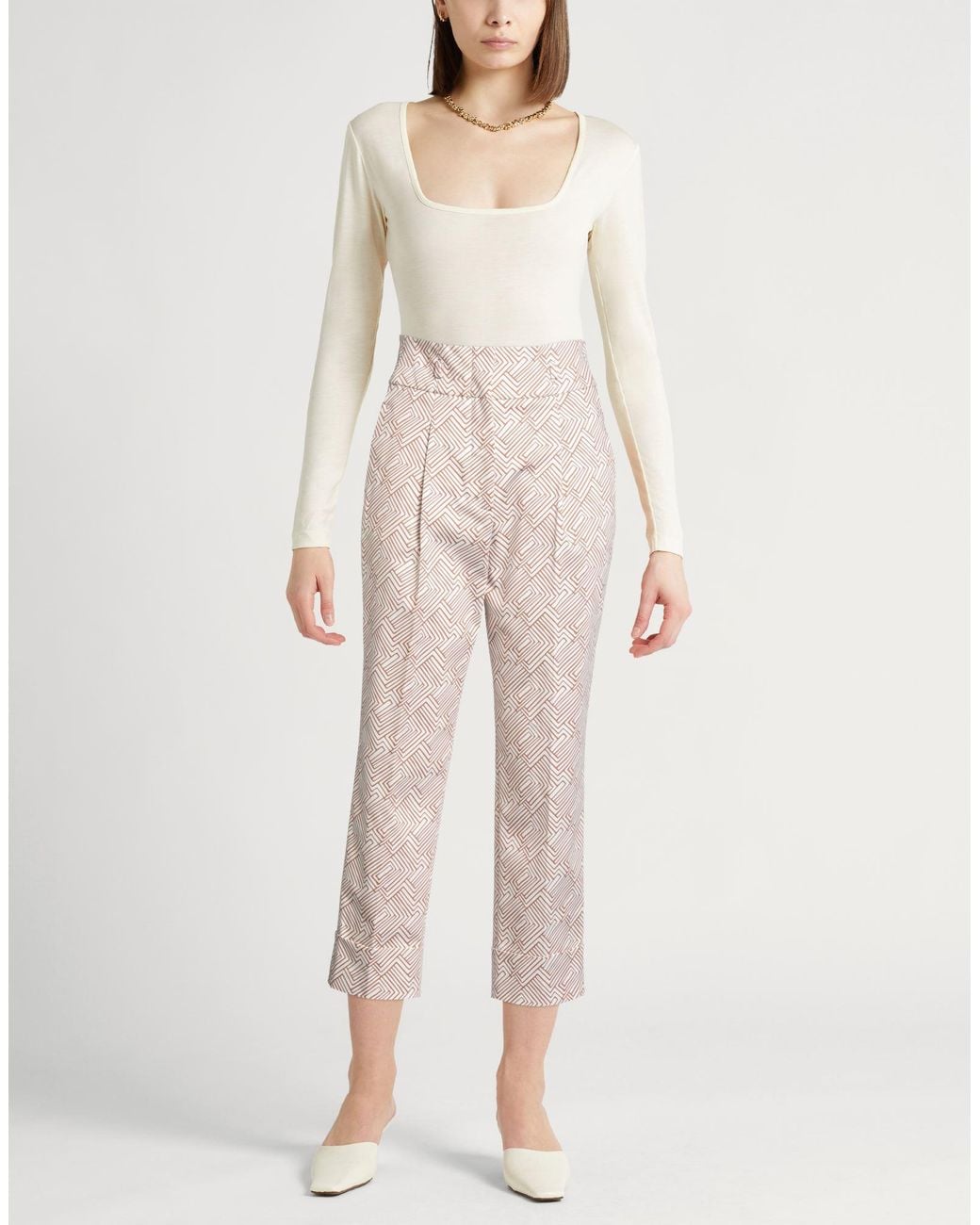 Peserico Natural Pants Cotton, Elastane