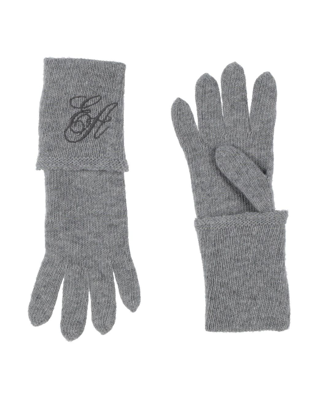 Emporio Armani Gray Gloves Wool