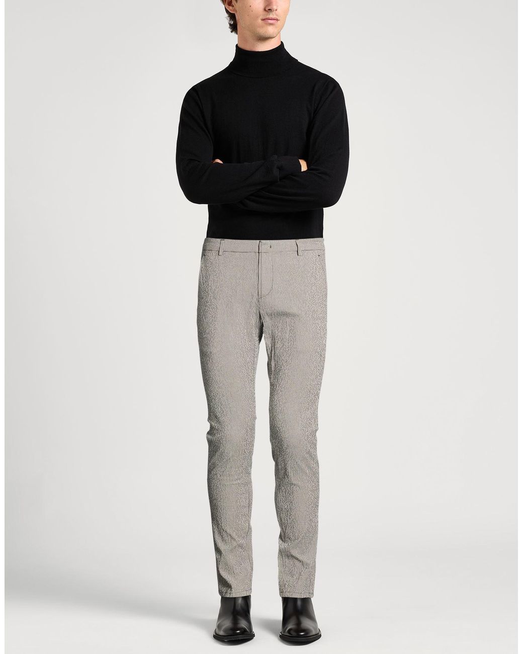 Dondup Gray Pants Cotton, Elastane for men