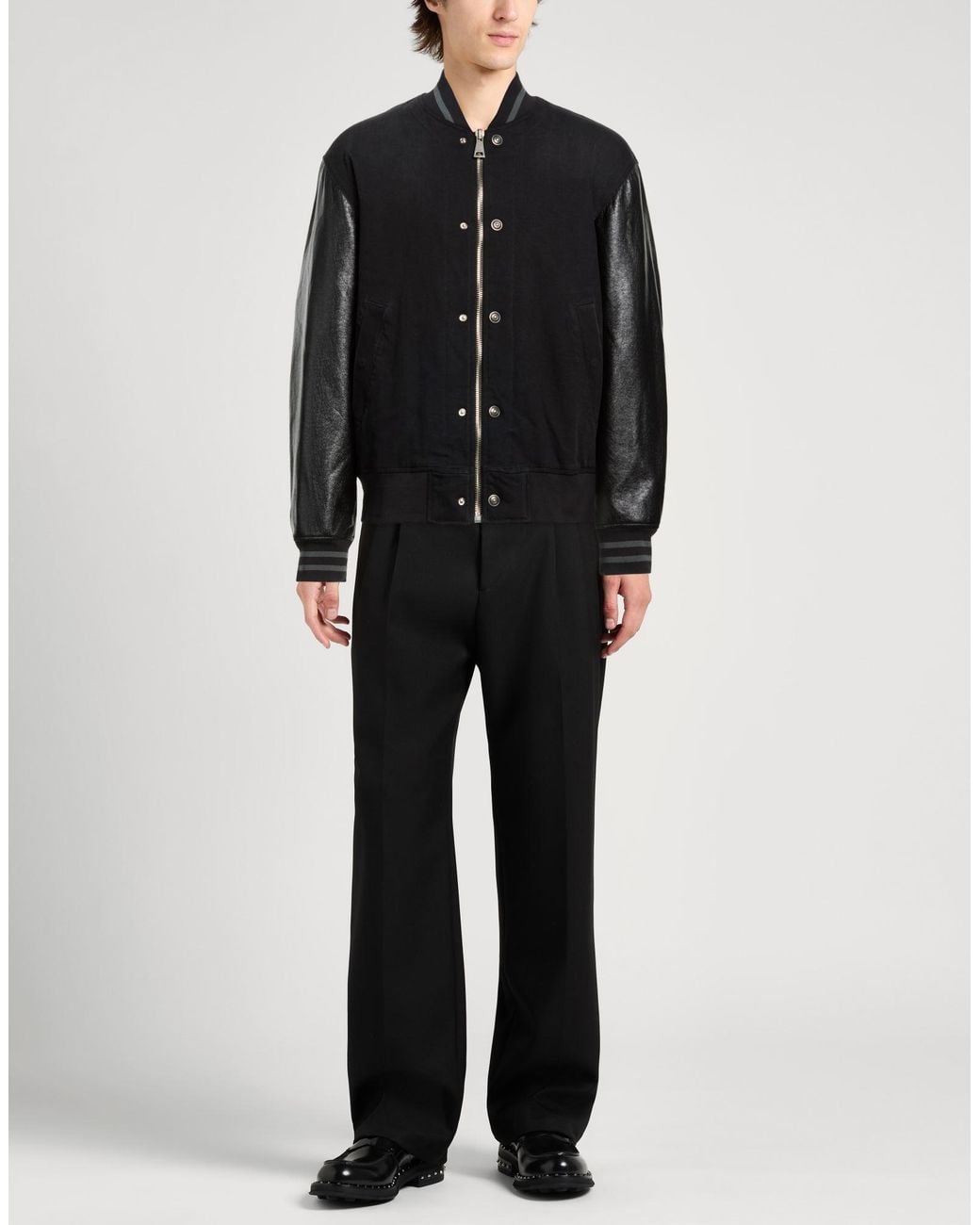 Versace Jeans Couture Black Denim Outerwear Cotton, Elastane, Polyurethane Resin for men
