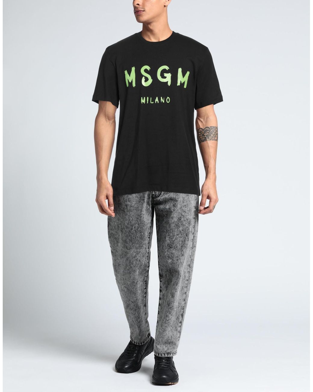 MSGM Black T-shirt for men