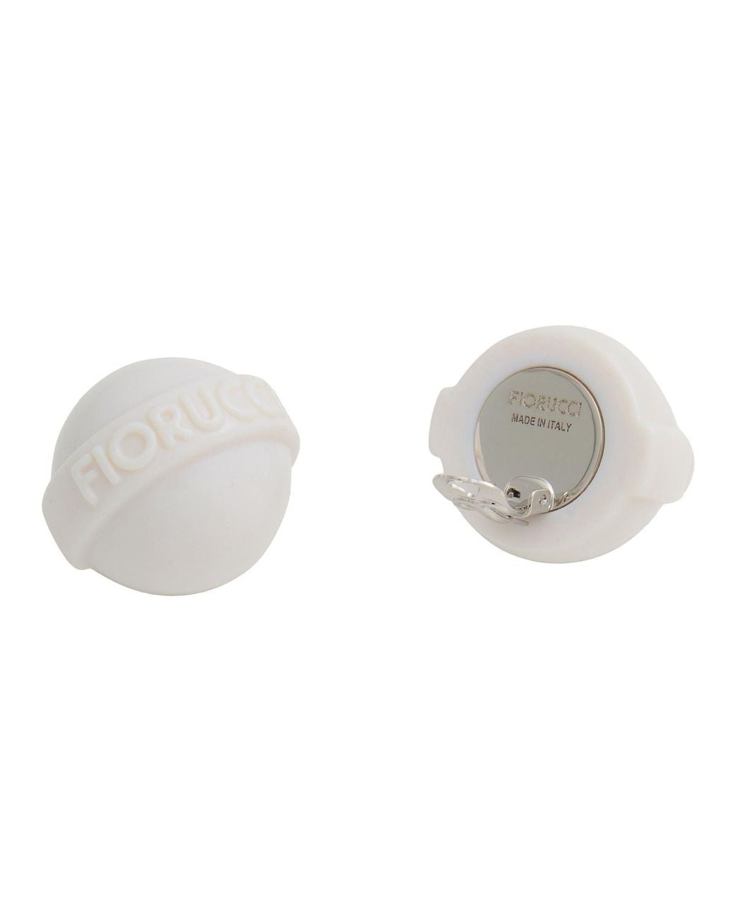 Fiorucci White Earrings Plastic