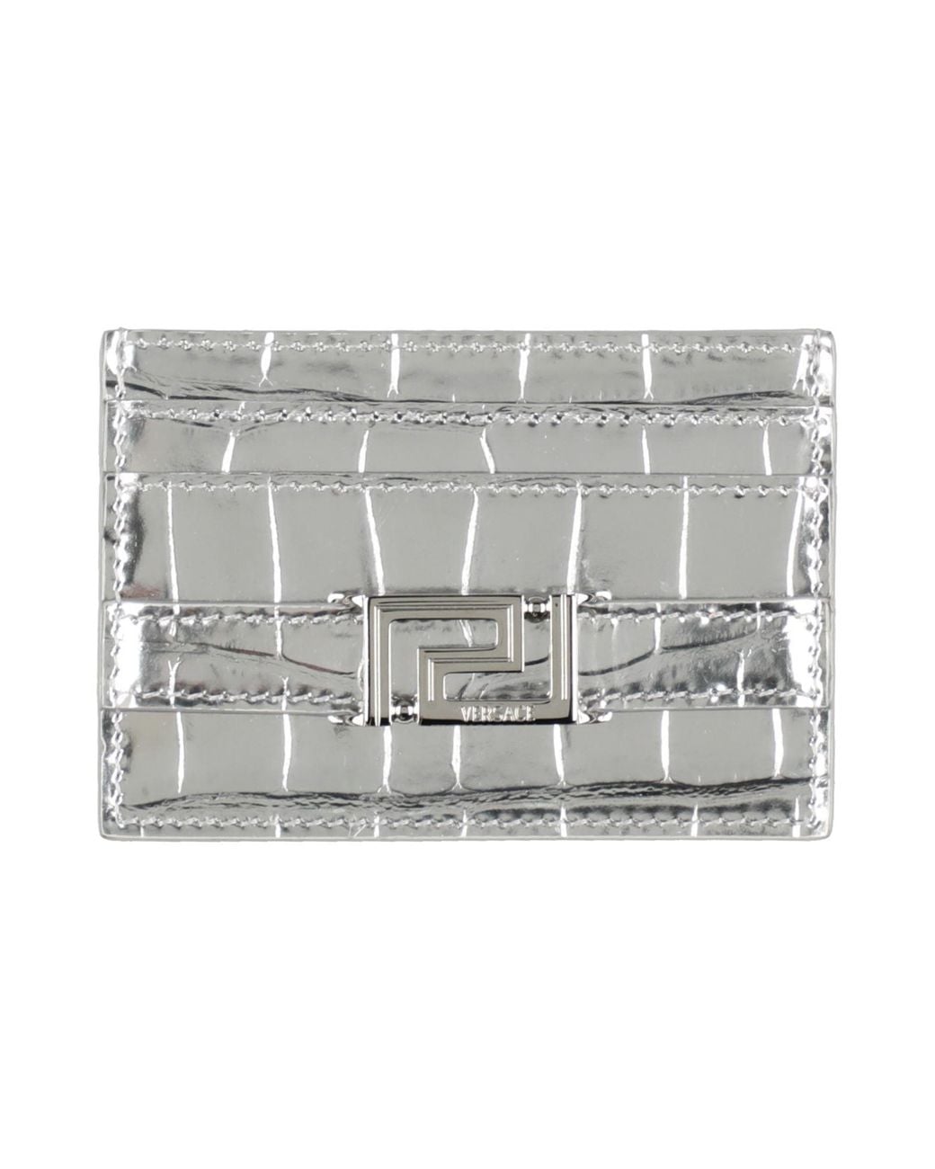 Versace Gray Cardholder Leather