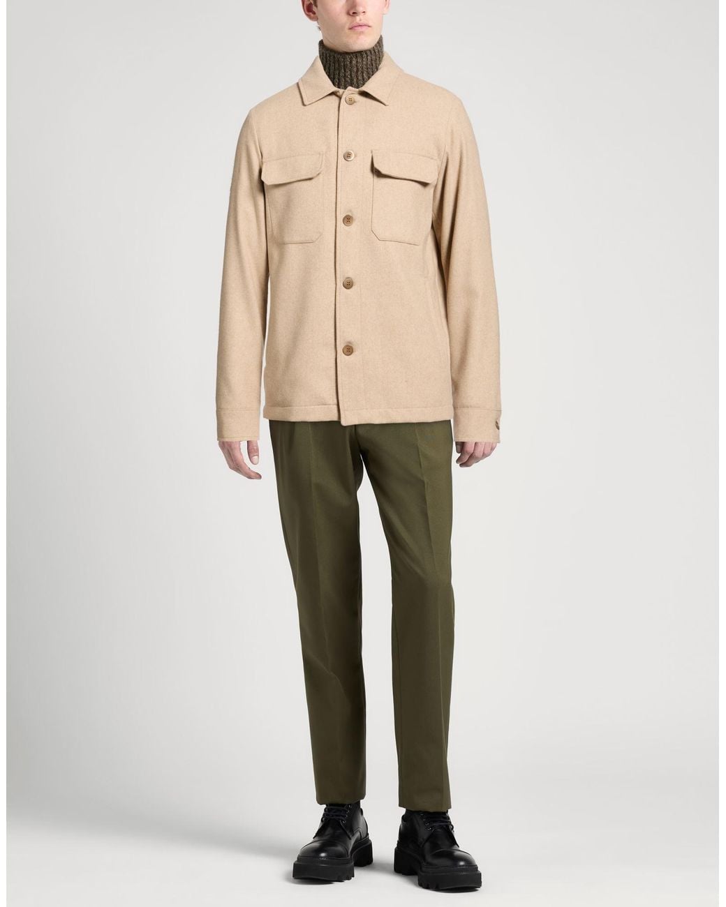 AT.P.CO Natural Jacket Polyester, Viscose, Wool for men