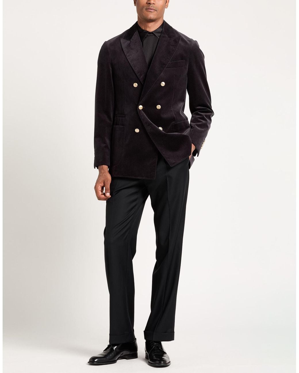 Brunello Cucinelli Black Blazer Cotton for men
