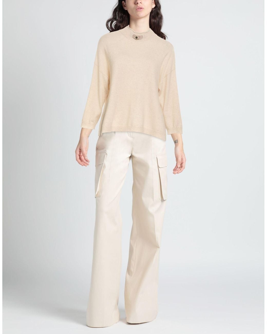 Max & Moi Natural Rollkragenpullover