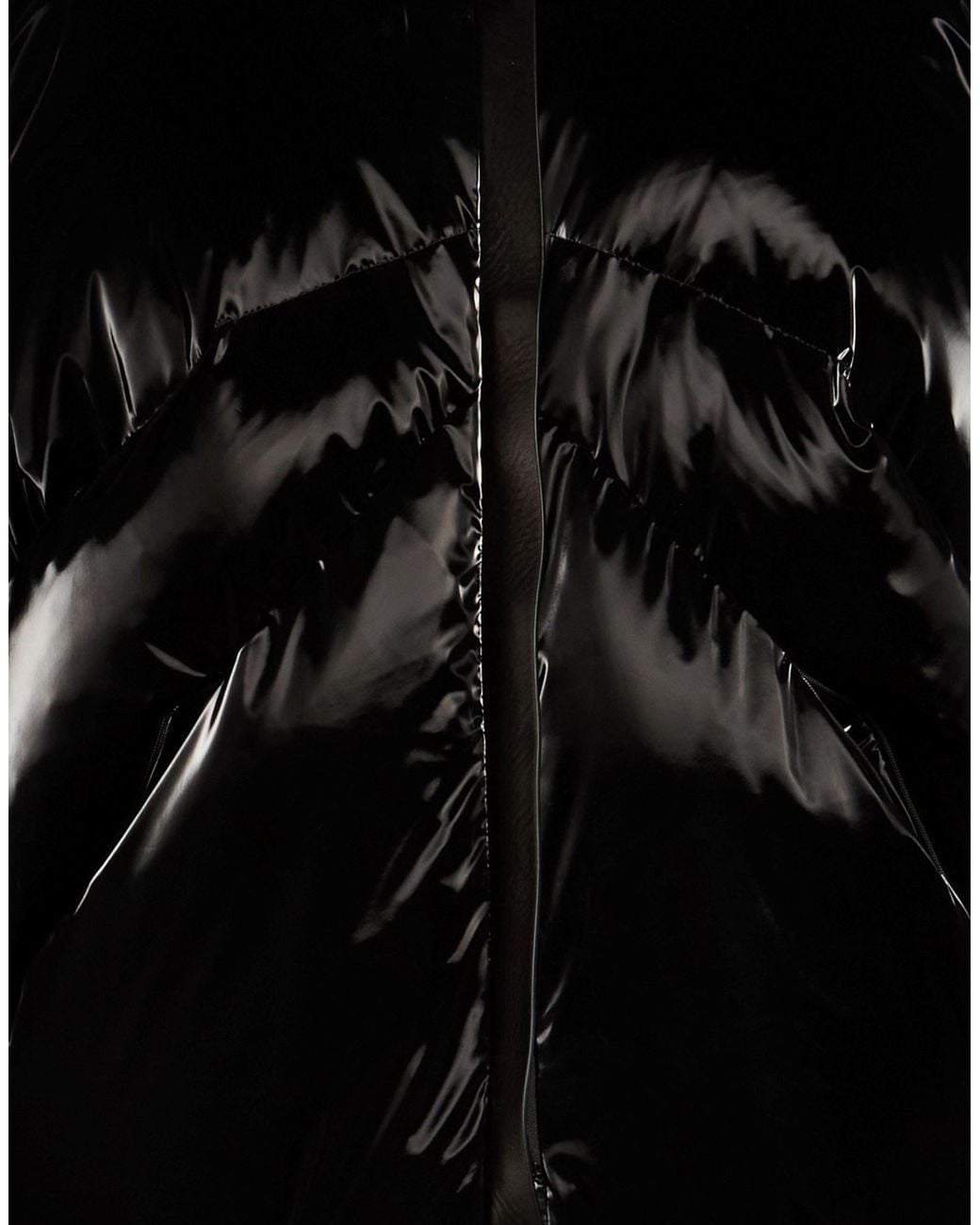 Tom Ford Black Puffer Polyester, Polyurethane, Lambskin