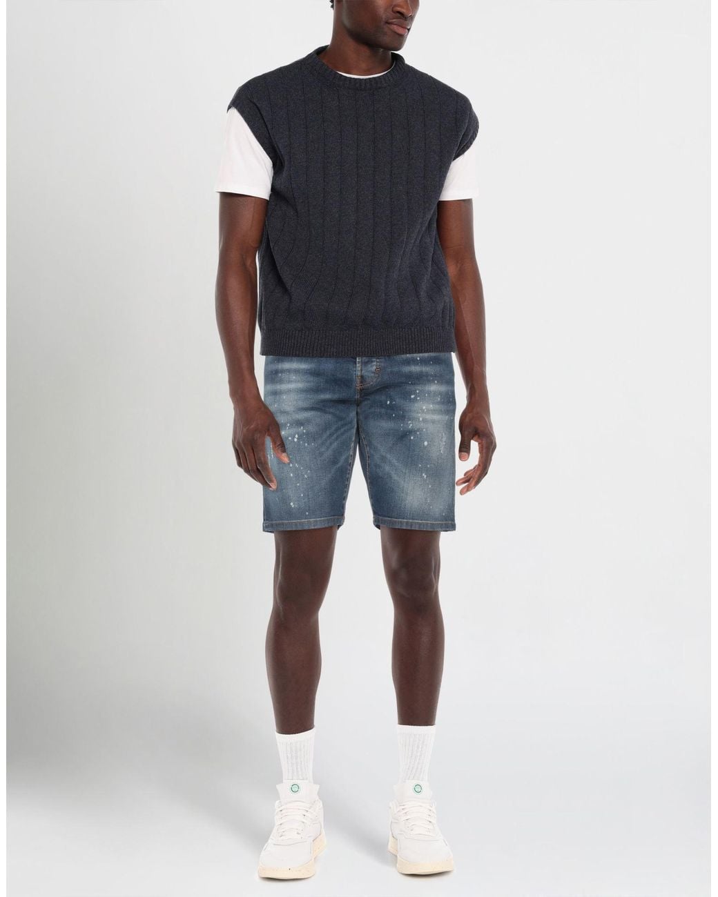 Takeshy Kurosawa Blue Denim Shorts for men