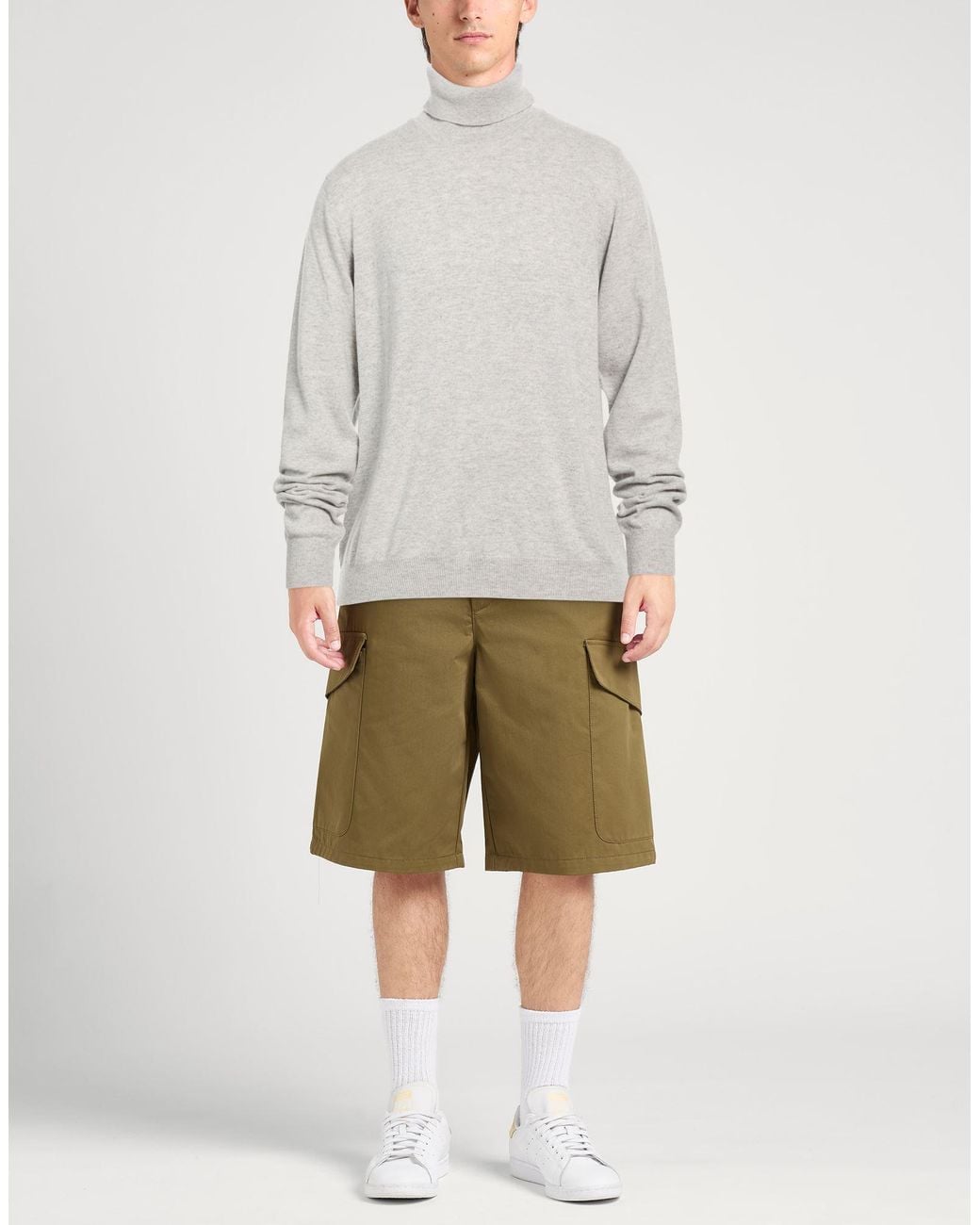 Alpha Studio White Light Turtleneck Cashmere for men