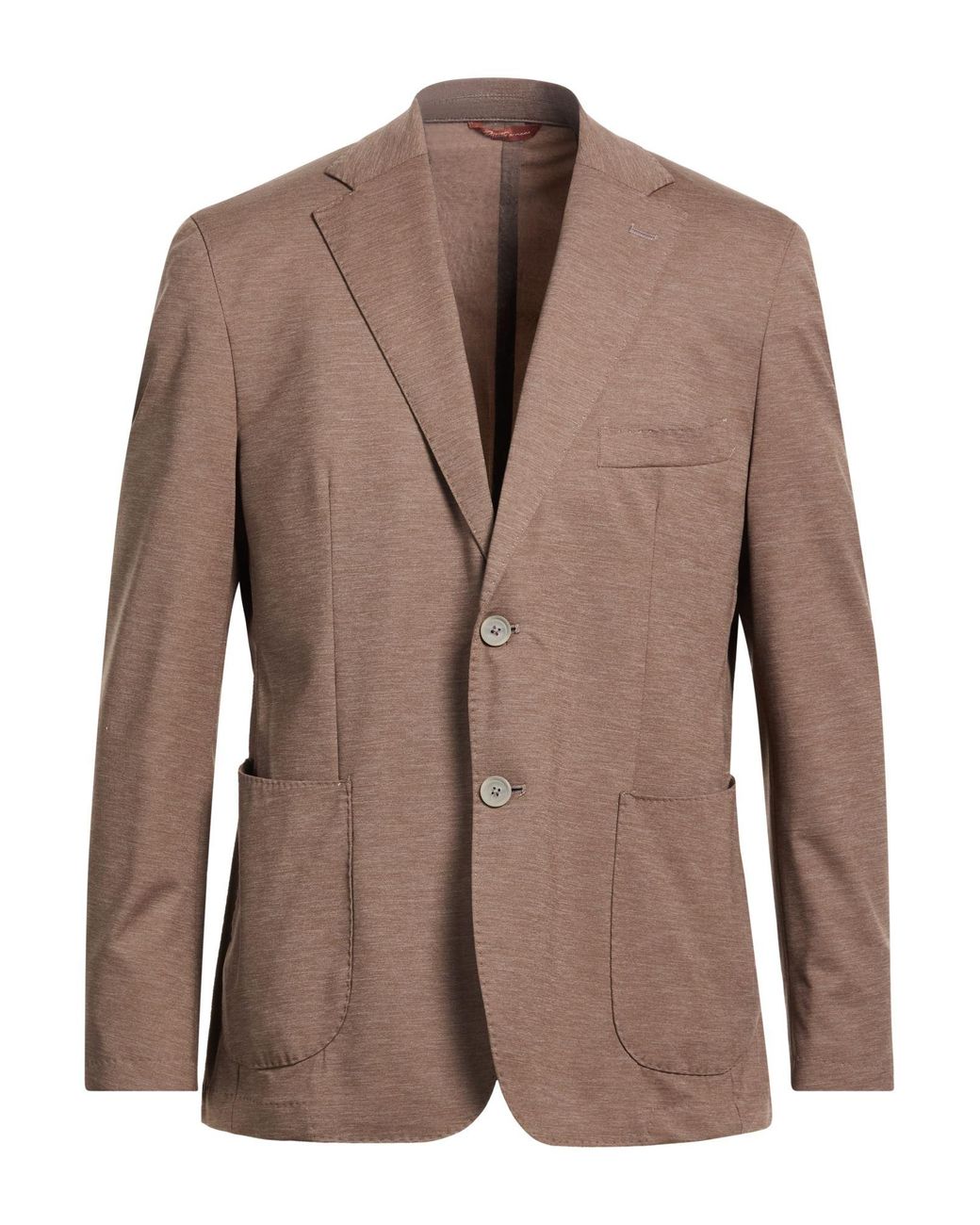 TWENTY-ONE by ANTONIO CARNEVALE Brown Blazer Polyester, Polyamide, Elastane for men