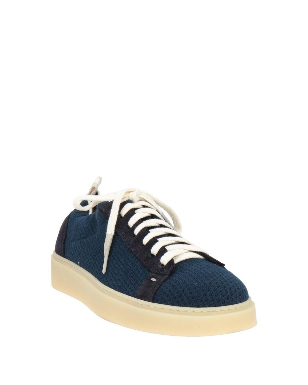 Eleventy Blue Sneakers Leather, Textile Fibers for men