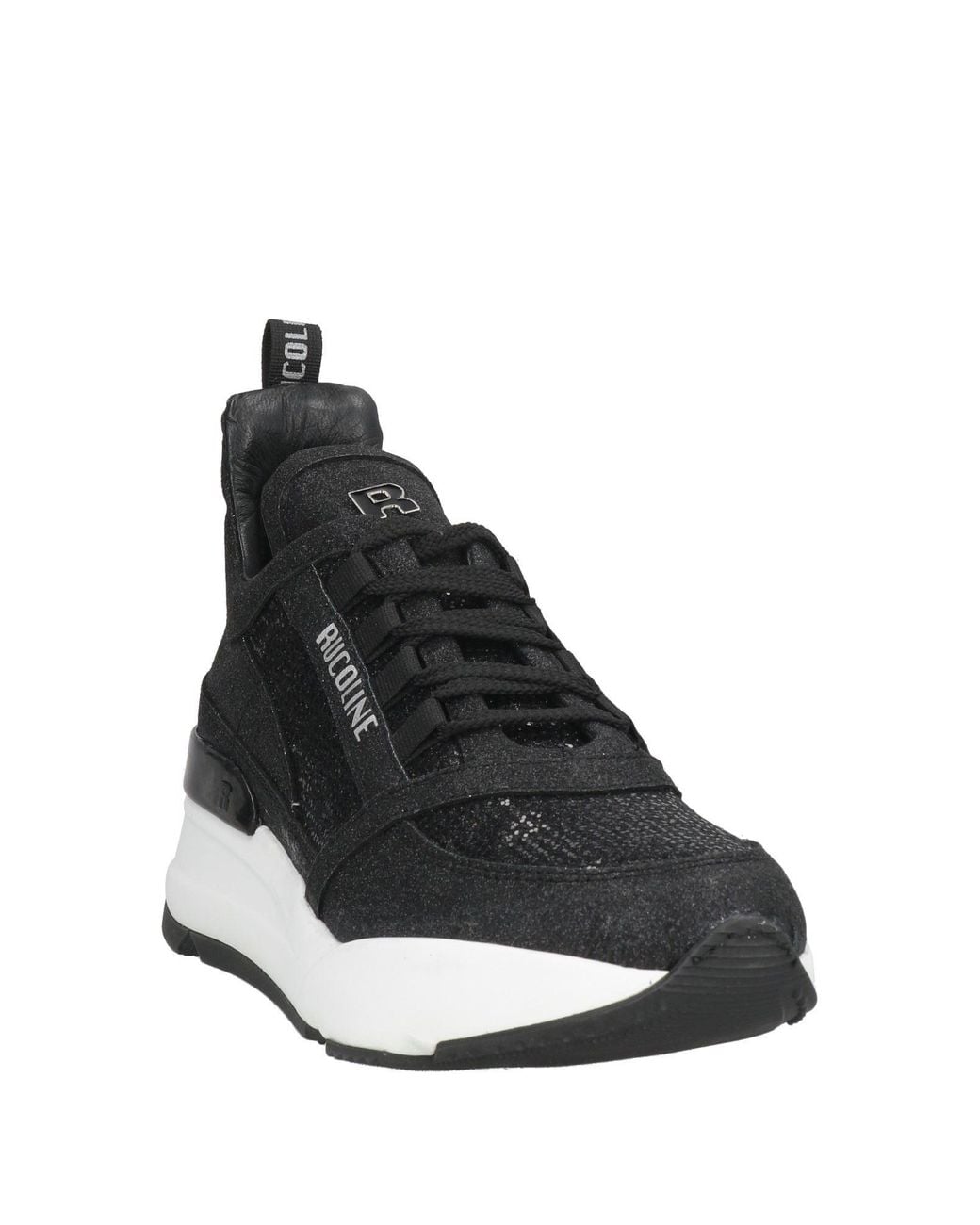 Rucoline Black Sneakers Calfskin, Textile Fibers