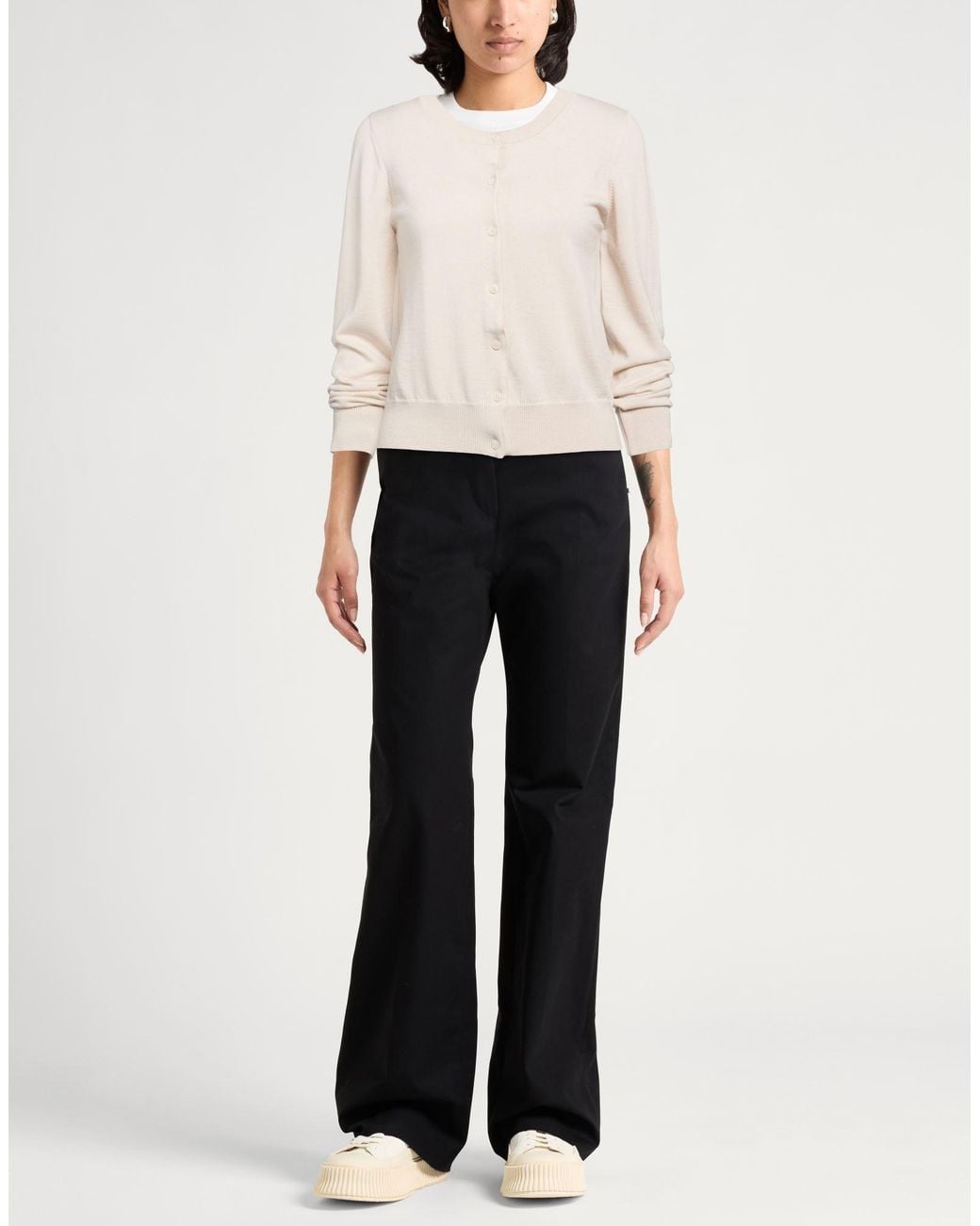 Alpha Studio Natural Cardigan Merino Wool