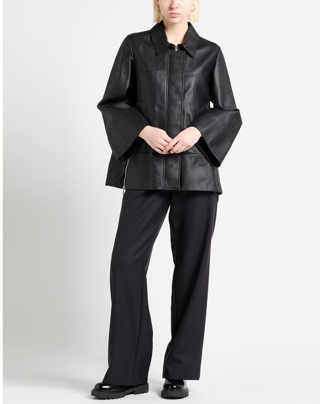 Moorer Black Jacket Leather