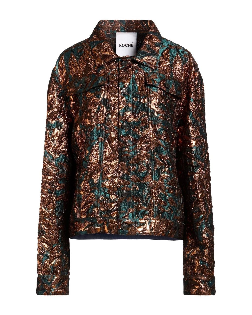 Koche Black Jacket Polyester, Acetate, Metallic Fiber, Polyamide, Silk