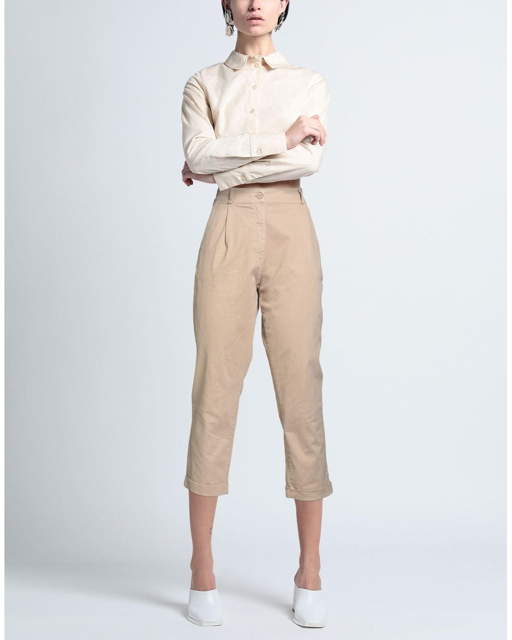 Please Natural Pants Cotton, Elastane