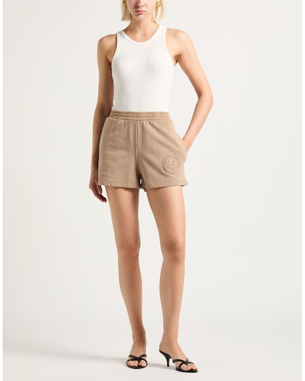 Fendi Natural Shorts & Bermuda Shorts
