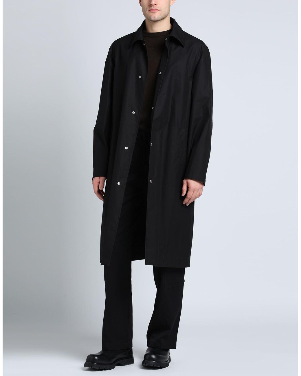 Jil Sander Black Overcoat & Trench Coat for men