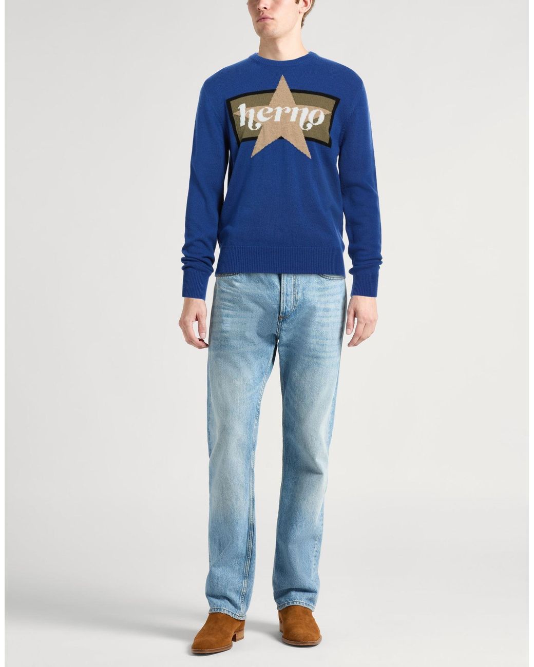 Herno Blue Sweaters for men