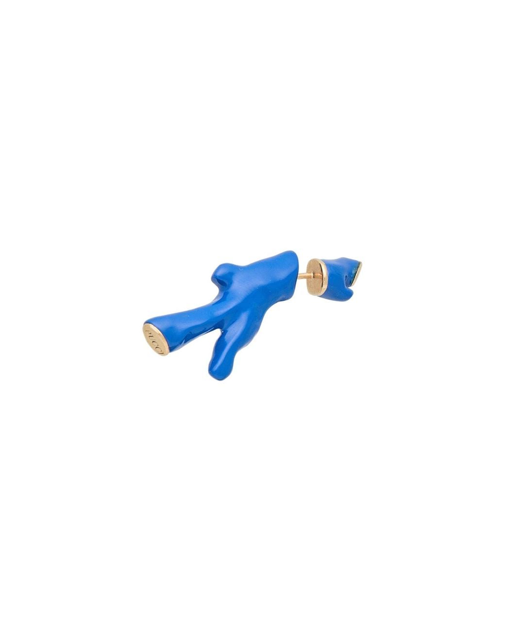 Emilio Pucci Blue Single Earring Resin, Bronze