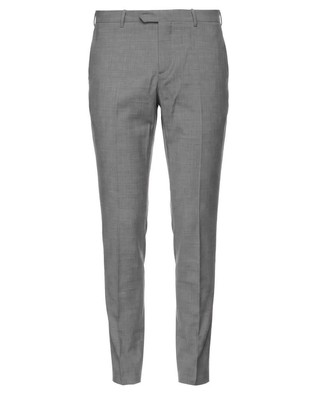 Eleventy Gray Pants Wool, Elastane for men