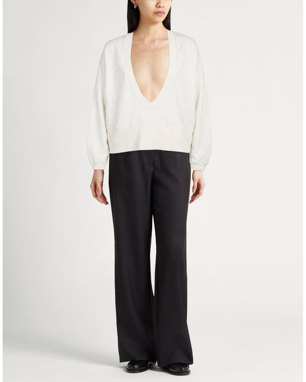 Crossley White Sweatshirt Cotton