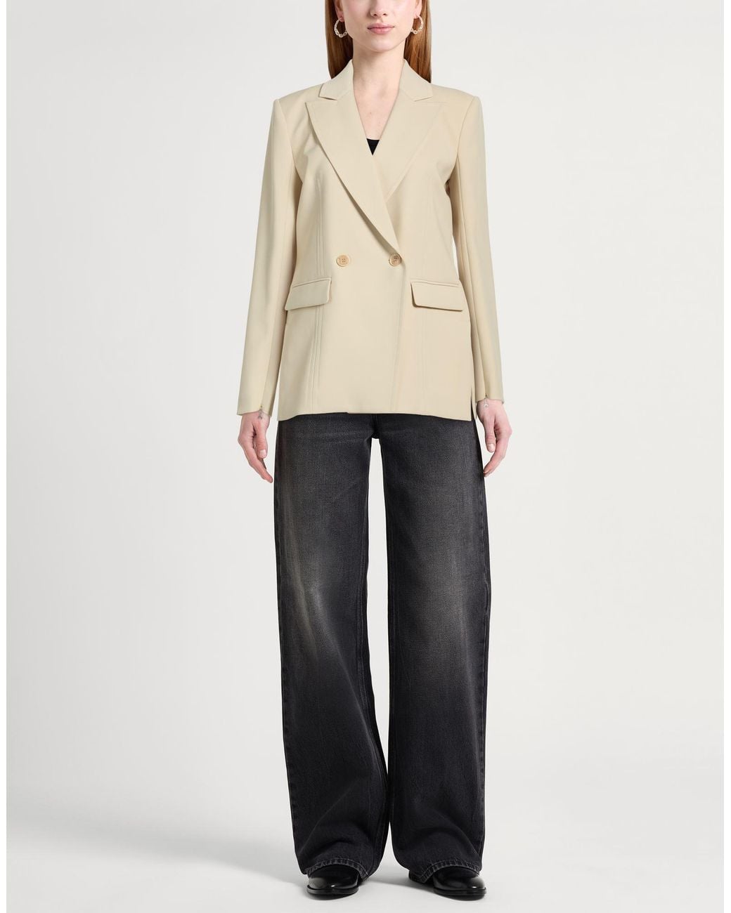 Patrizia Pepe Natural Blazer Polyester, Elastane