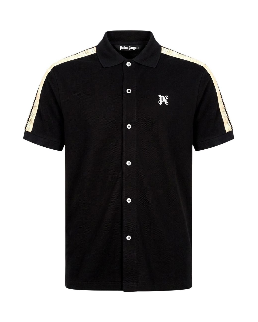 Palm Angels Black Shirt Cotton for men