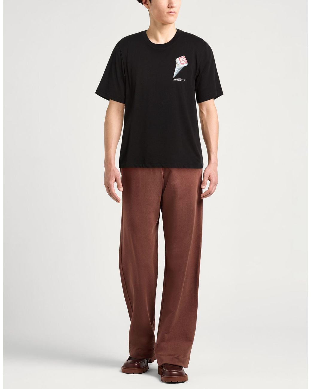 Casablanca Black T-Shirt Cotton for men