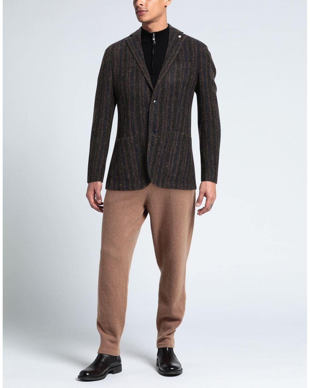 Brando Black Blazer Wool, Polyamide, Cotton for men