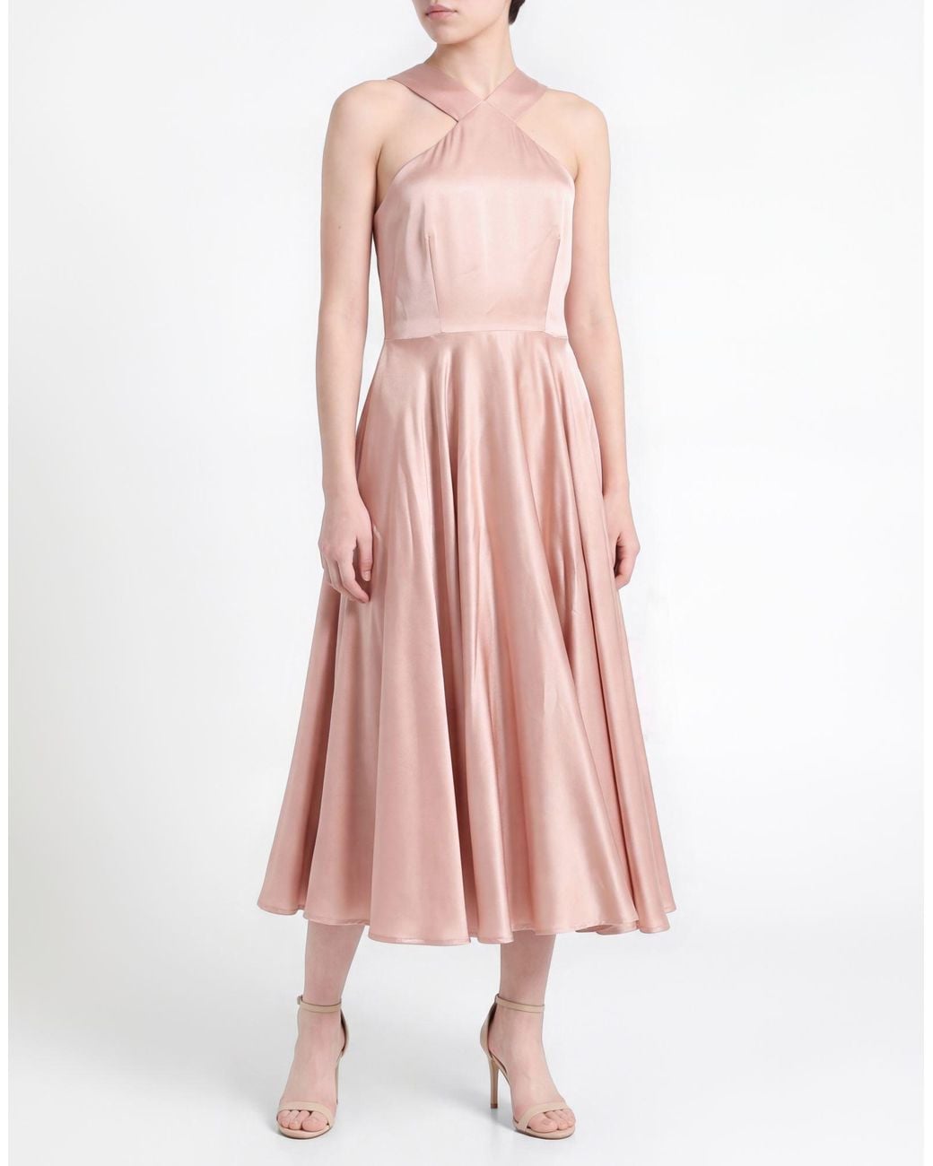 Lardini Pink Maxi Dress Silk, Elastane