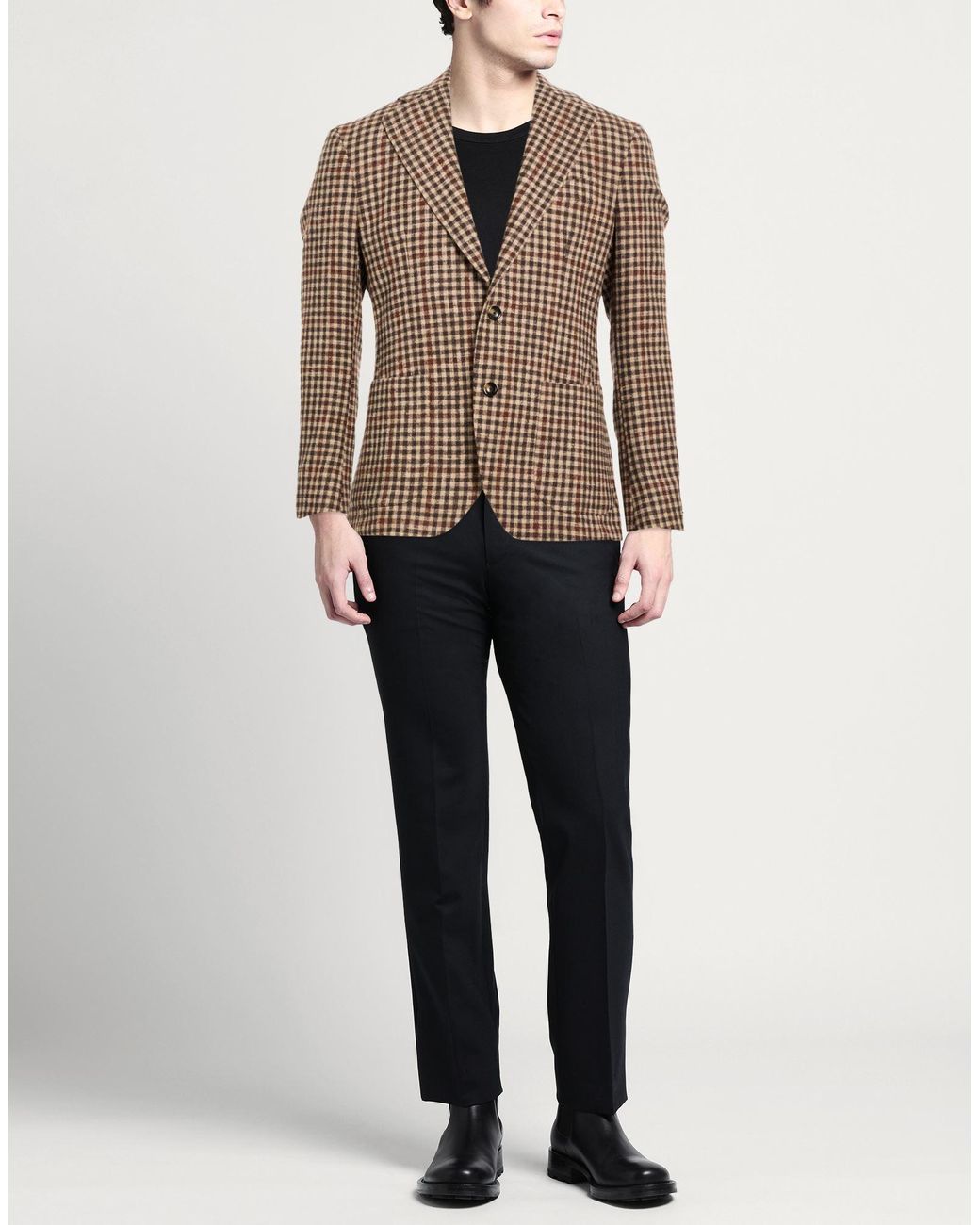 Sartoria Latorre Brown Blazer Virgin Wool, Polyamide for men
