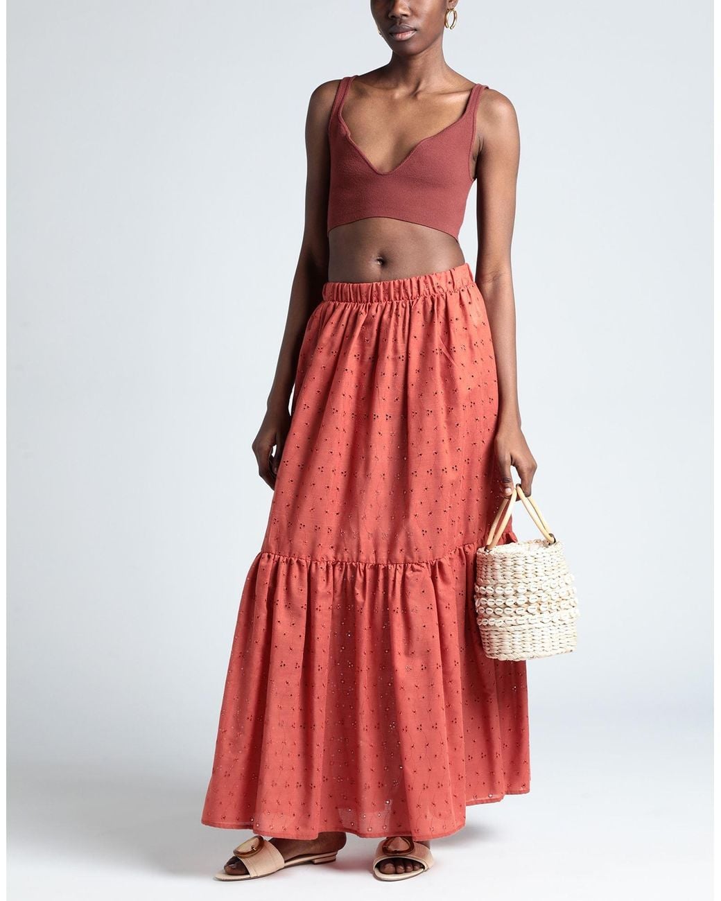 Jijil Red Maxi Skirt