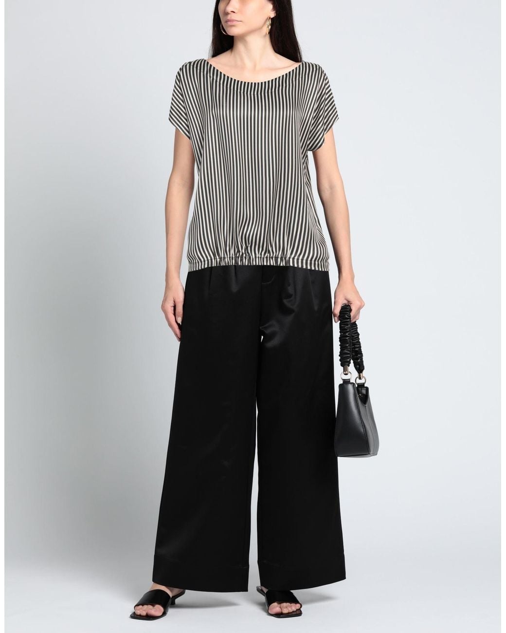 Shirtaporter Gray Top Viscose, Silk