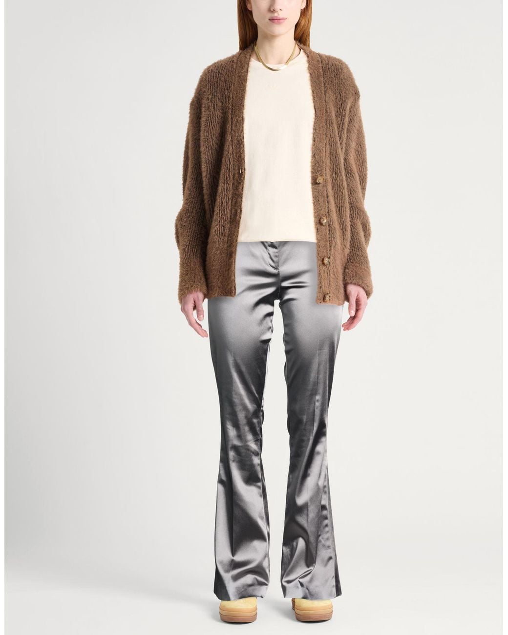 Iceberg Gray Pants Acetate, Polyamide, Elastane