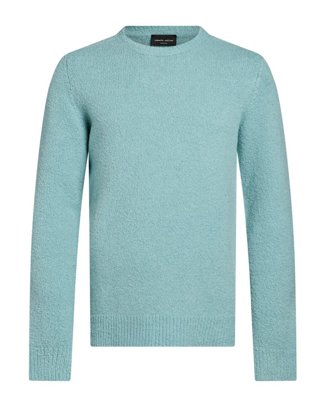 Roberto Collina Blue Sweater Cotton, Polyamide, Elastane for men