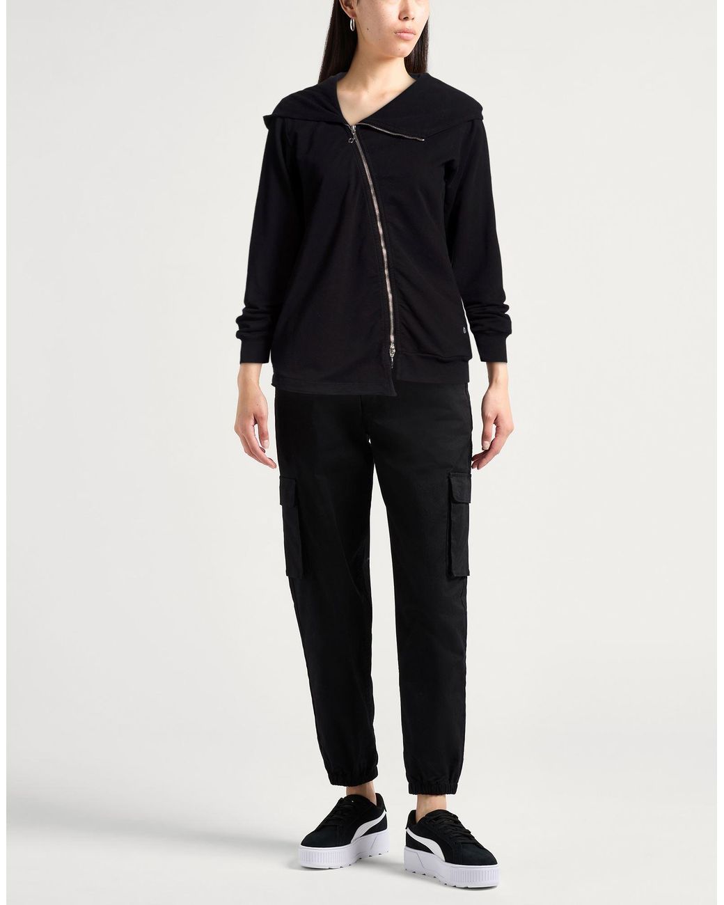 Deha Black Sweatshirt Cotton, Elastane
