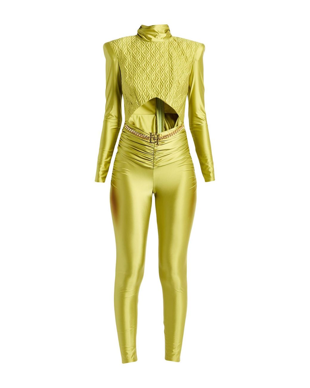 Elisabetta Franchi Yellow Jumpsuit Polyamide, Elastane