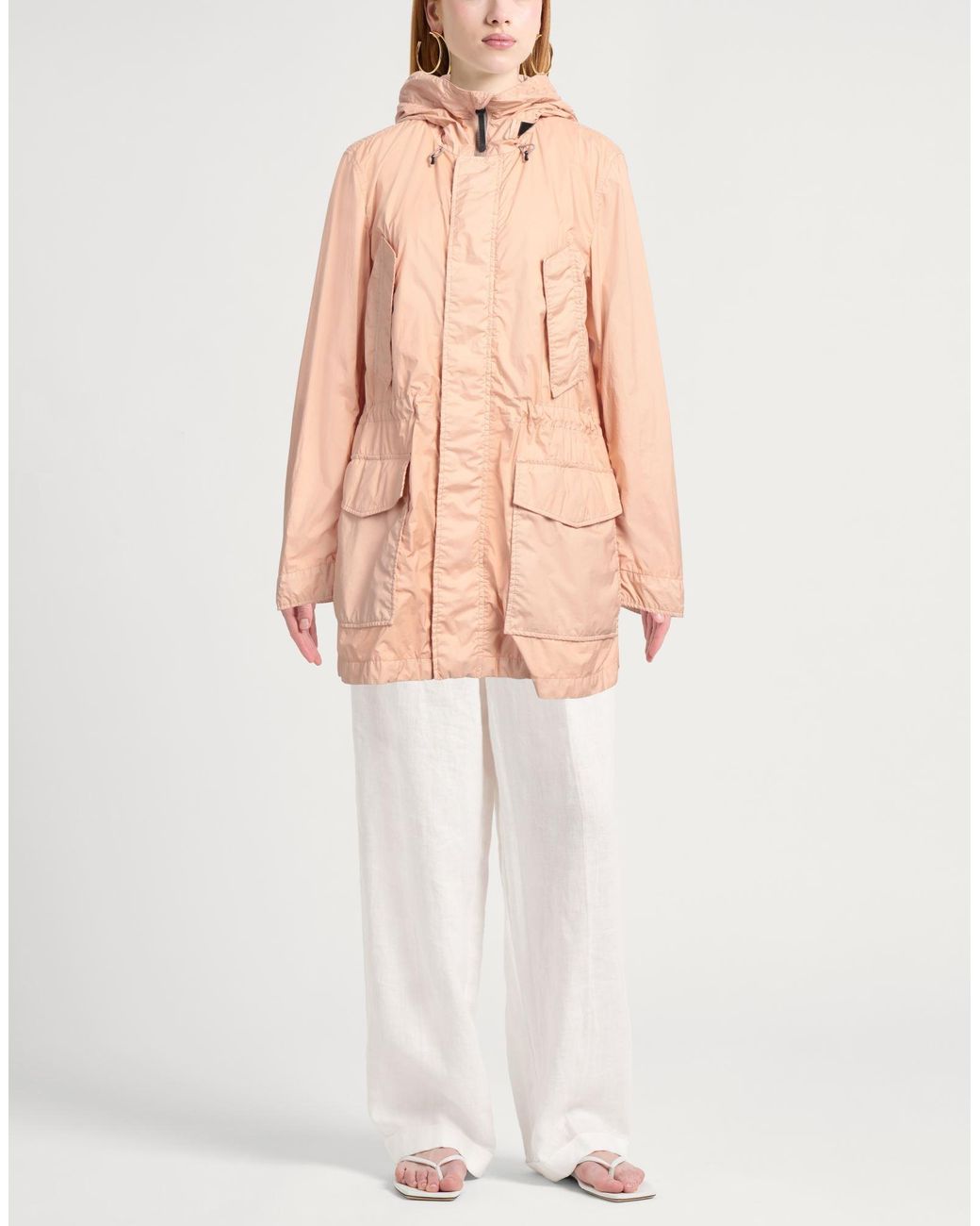Woolrich Pink Overcoat & Trench Coat Polyamide