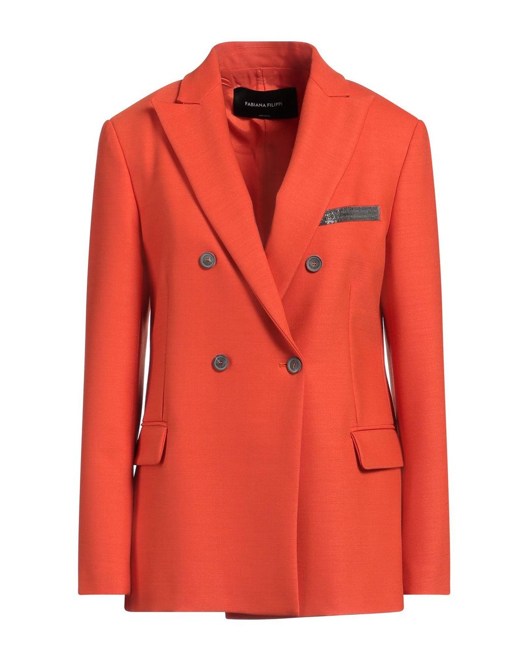 Fabiana Filippi Red Blazer Polyester, Virgin Wool, Elastane