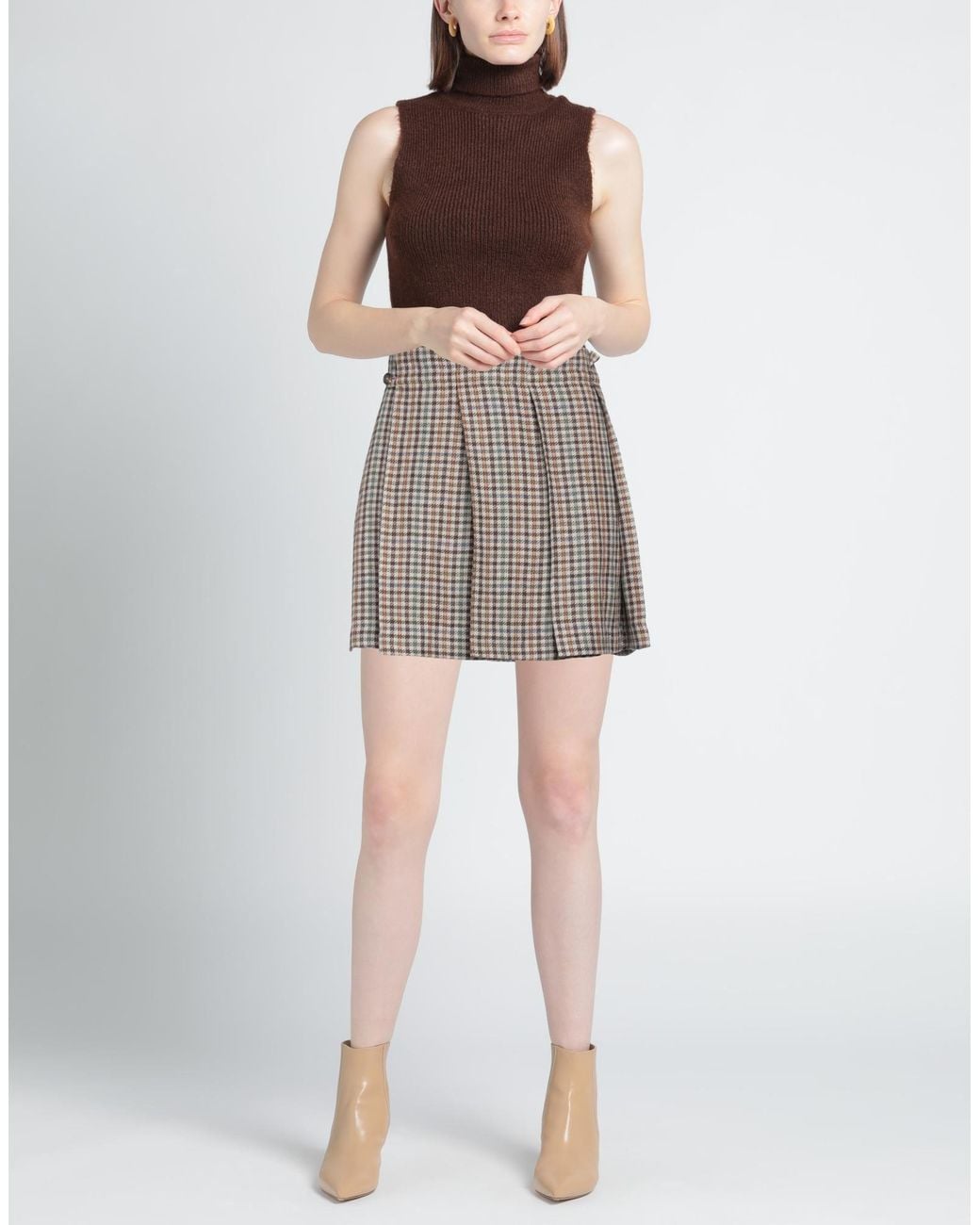 Brunello Cucinelli Natural Mini Skirt