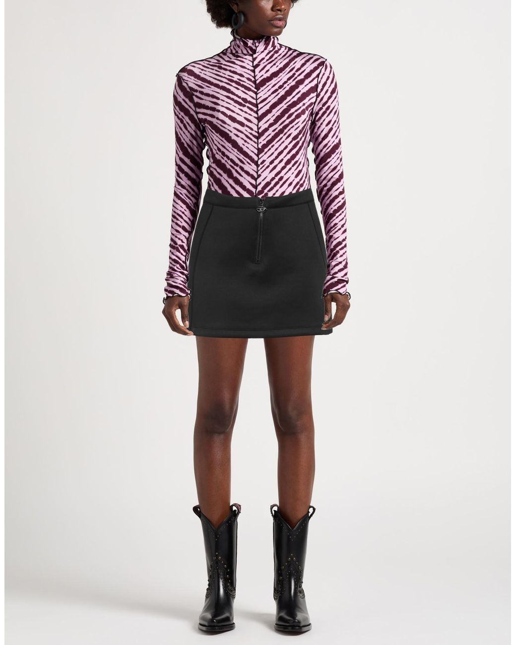 DIESEL Black Mini Skirt