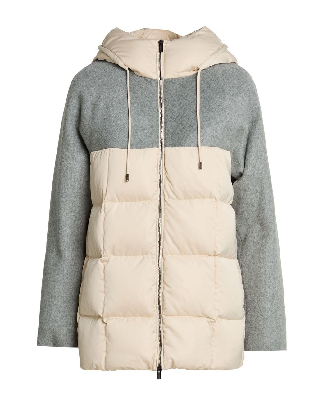 Peserico Natural Puffer Nylon, Virgin Wool, Cashmere, Polyester