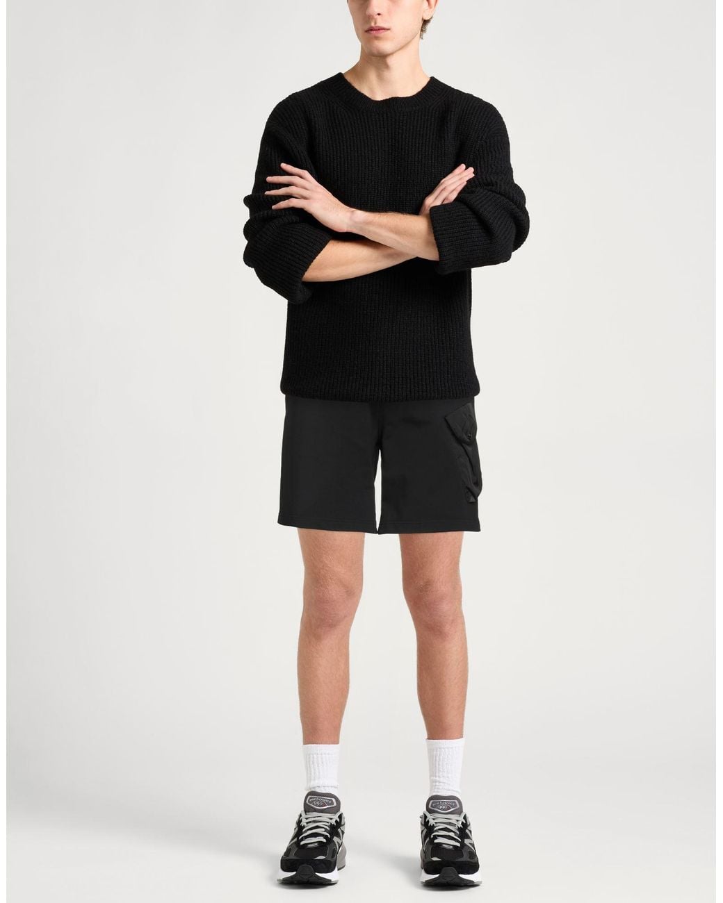 Belstaff Black Shorts & Bermuda Shorts Cotton, Elastane for men