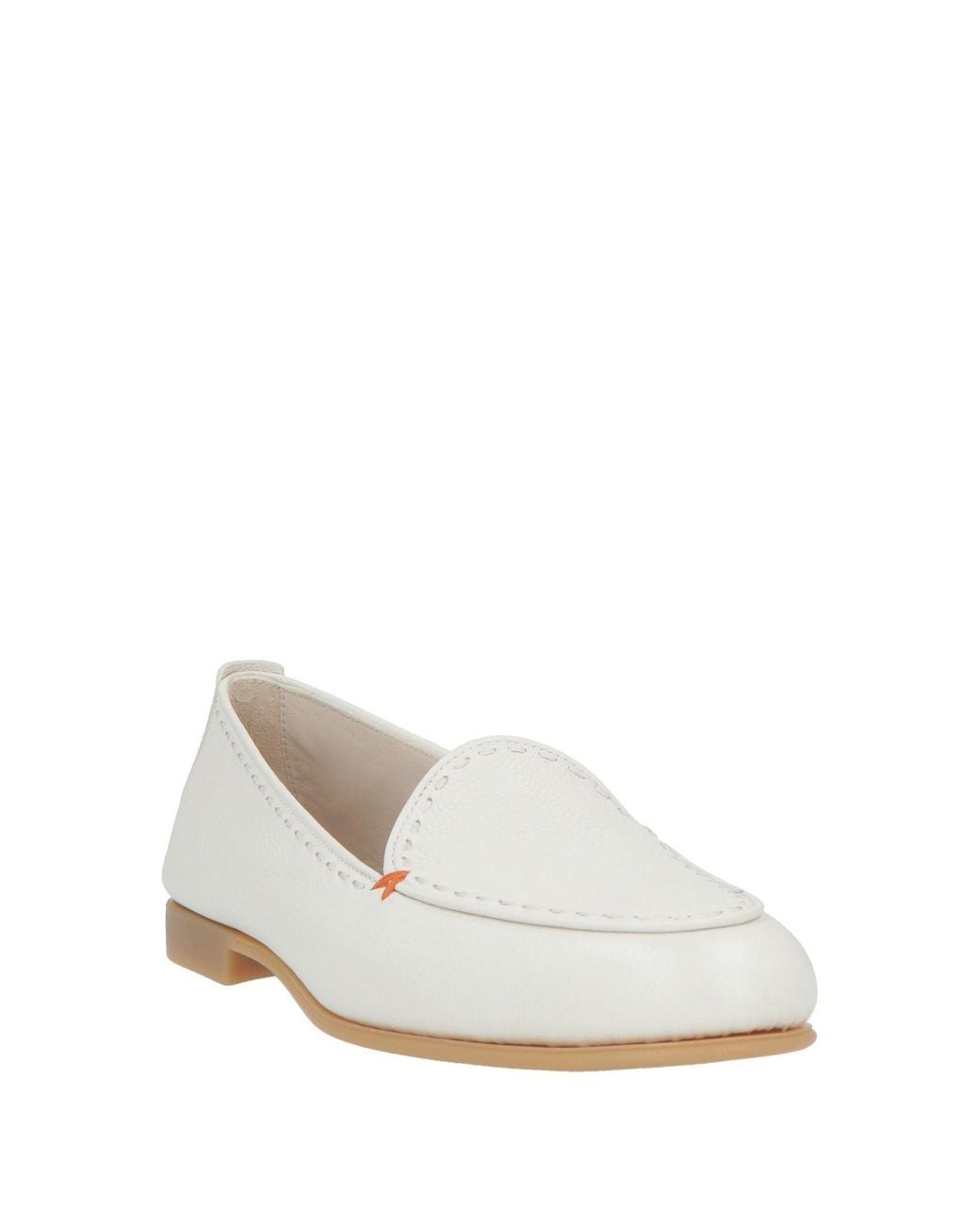 Santoni White Mokassin