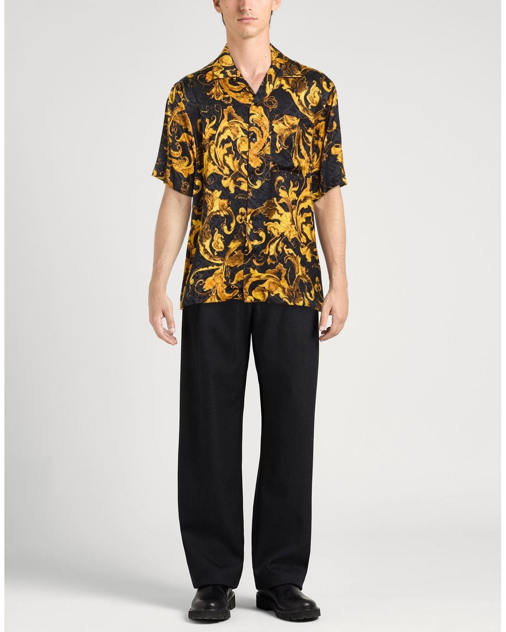 Versace Jeans Couture Yellow Shirt Viscose for men